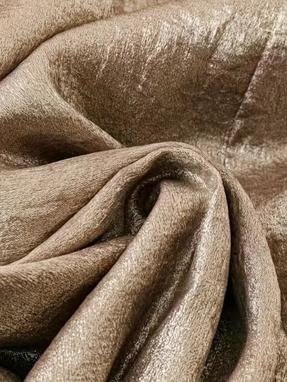 Metallic Taupe Wide Leg Velvet Pants - Picture 2 of 2